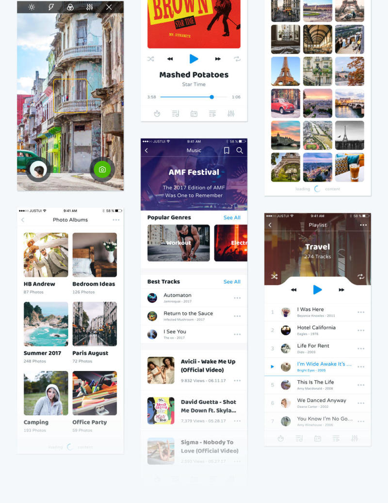 在Sketch＆Photoshop，Liberty Mobile UI工具包中创建时尚的移动应用程序的完美选择