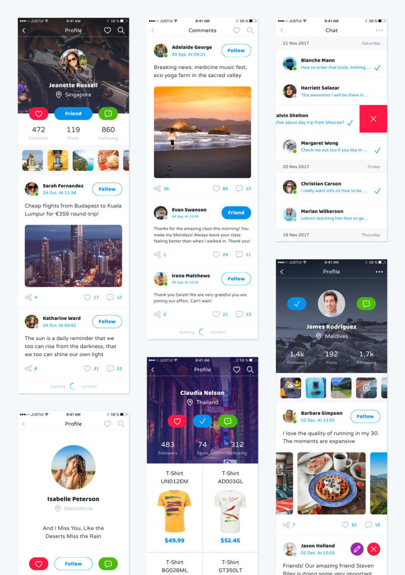 在Sketch＆Photoshop，Liberty Mobile UI工具包中创建时尚的移动应用程序的完美选择