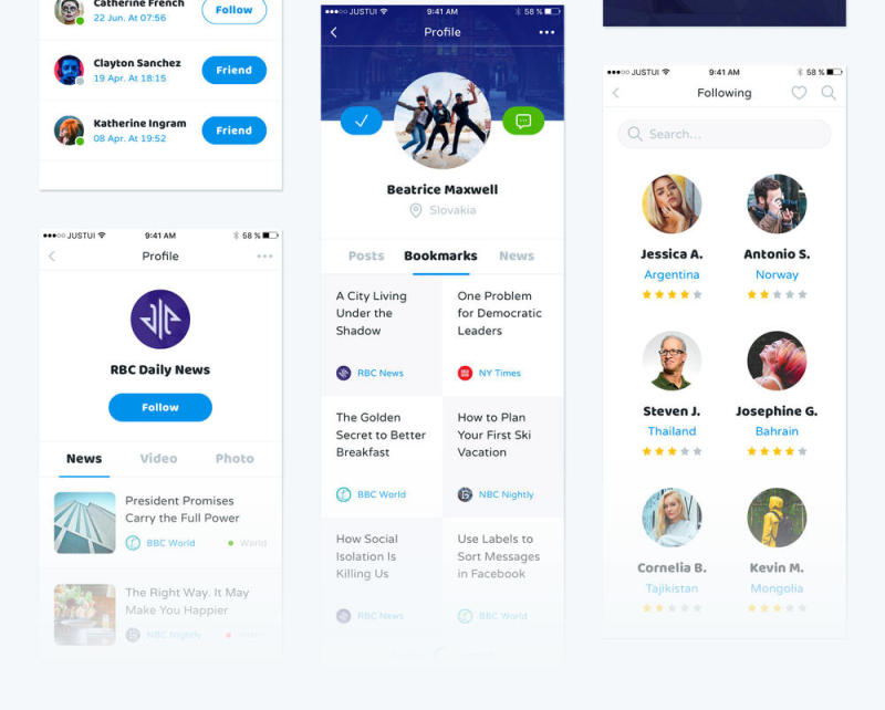 在Sketch＆Photoshop，Liberty Mobile UI工具包中创建时尚的移动应用程序的完美选择