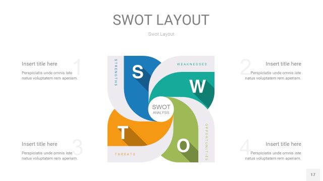 四色SWOT图表PPT17