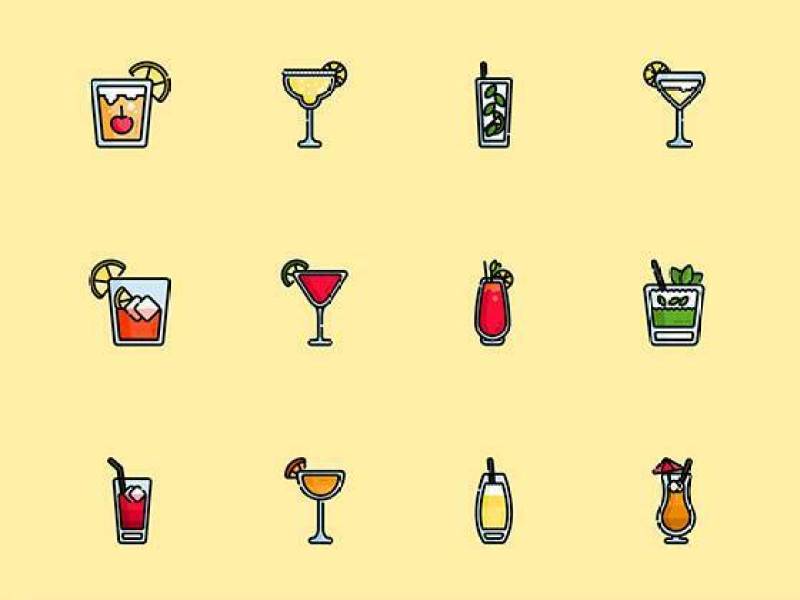 40 枚鸡尾酒图标