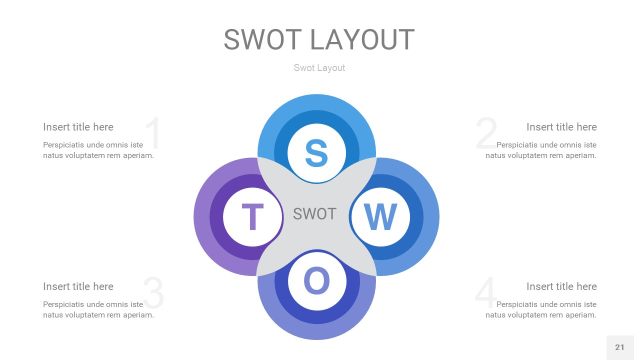 紫蓝色SWOT图表PPT21 紫蓝色SWOT图表PPT21