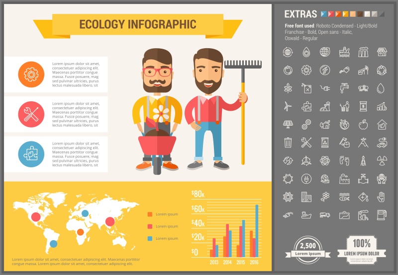 信息图表模板和元素53