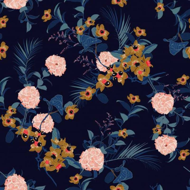 美好的花卉样式热带植物