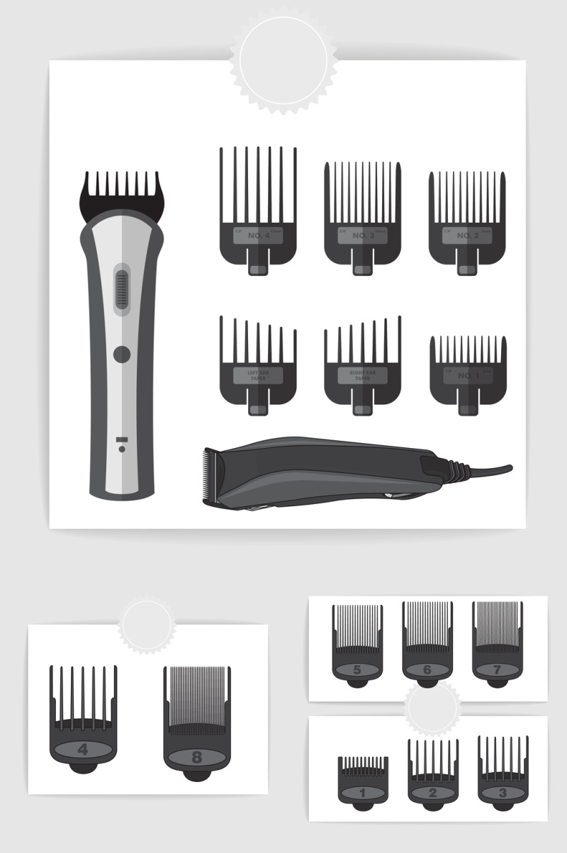 矢量电动剃头刀元素