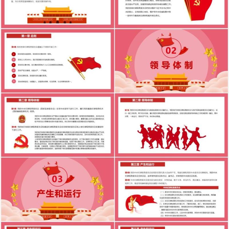 中国共产党纪律检查委员会工作条例PPT模板
