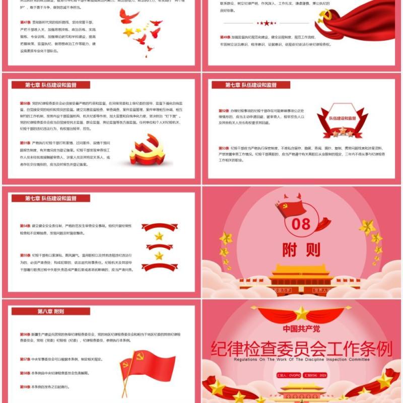 中国共产党纪律检查委员会工作条例PPT模板