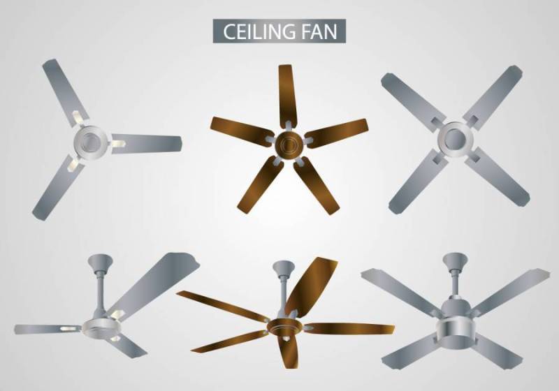 现实的吊扇矢量