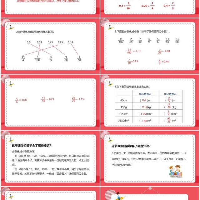 部编版五年级数学下册分数与小数的互化课件PPT模板 部编版五年级数学下册分数与小数的互化课件PPT模板