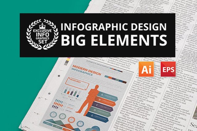 信息图表元素矢量素材Big Elements Infographics