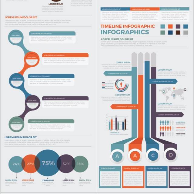 信息图表元素矢量素材Big Elements Infographics