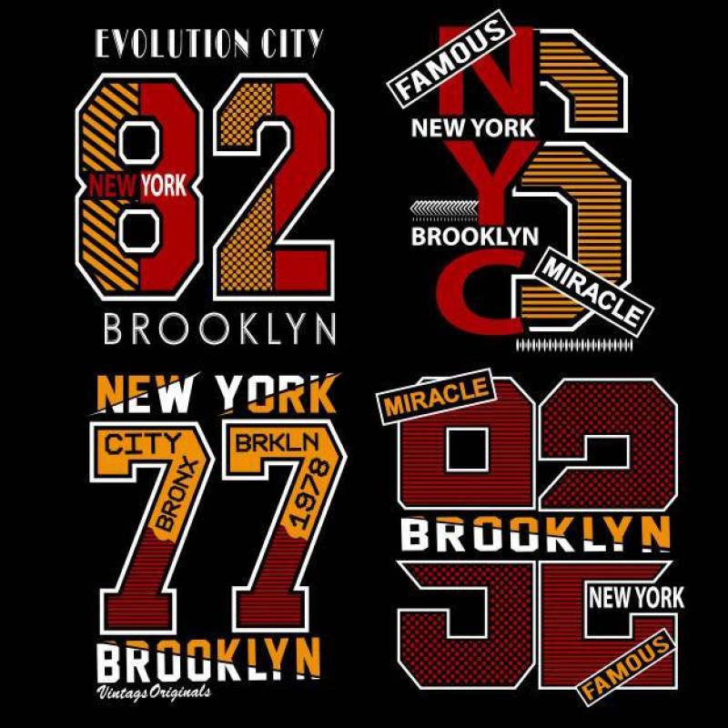 排版矢量为t恤和其他用途设置