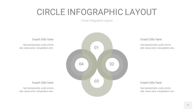 灰色圆形PPT信息图7