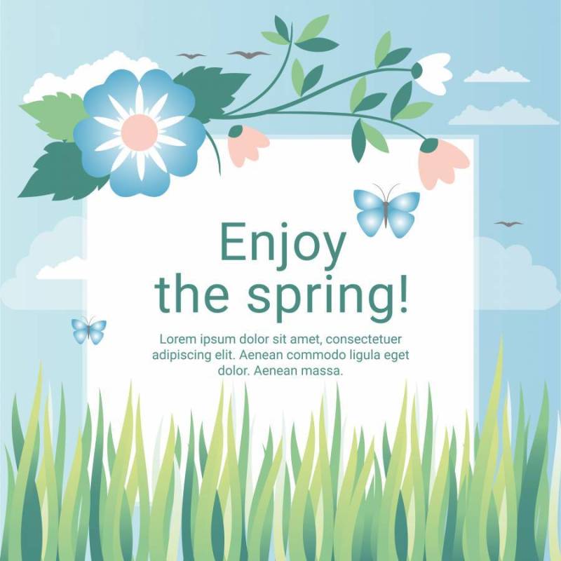 春天的节日矢量图