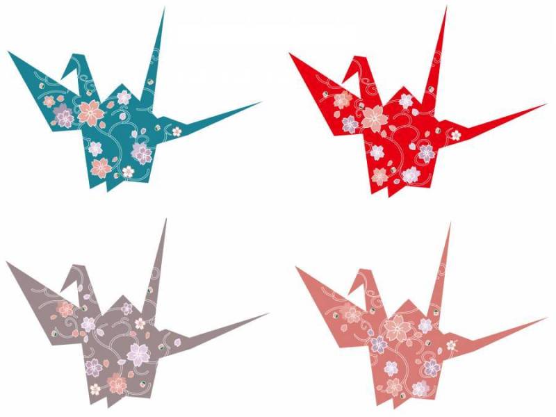 折叠起重机樱桃图案