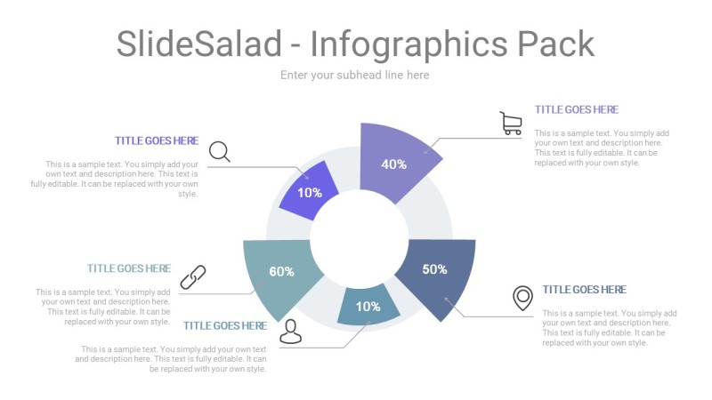紫蓝色并列关系PPT信息可视化图表38