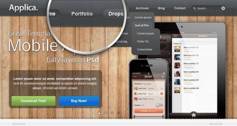 应用App Psd Web模板 应用App Psd Web模板