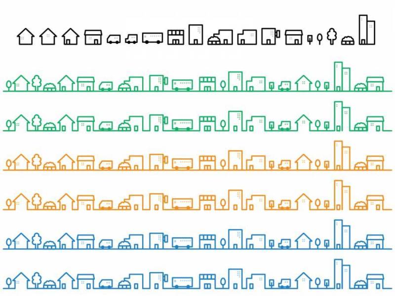 简单的城市景观