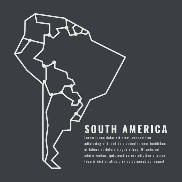 概述的南美洲大陆