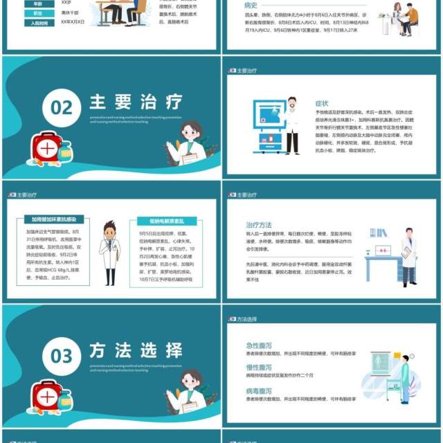 病例预防与护理方法选择教学动态PPT模板