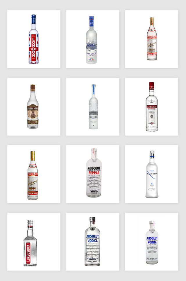高清免抠伏特加酒瓶素材 高清免抠伏特加酒瓶素材