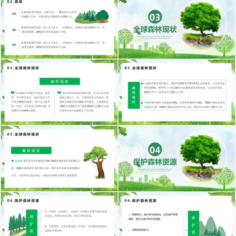 2021世界森林日宣传介绍PPT模板