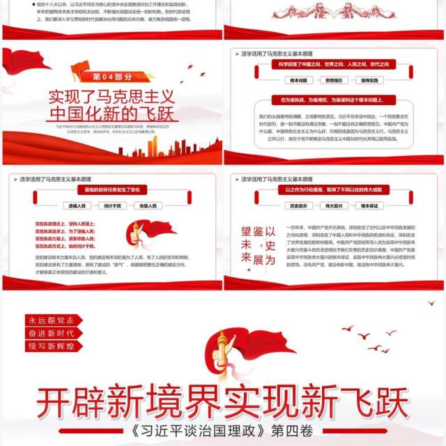 开辟新境界实现新飞跃党课学习PPT模板 开辟新境界实现新飞跃党课学习PPT模板