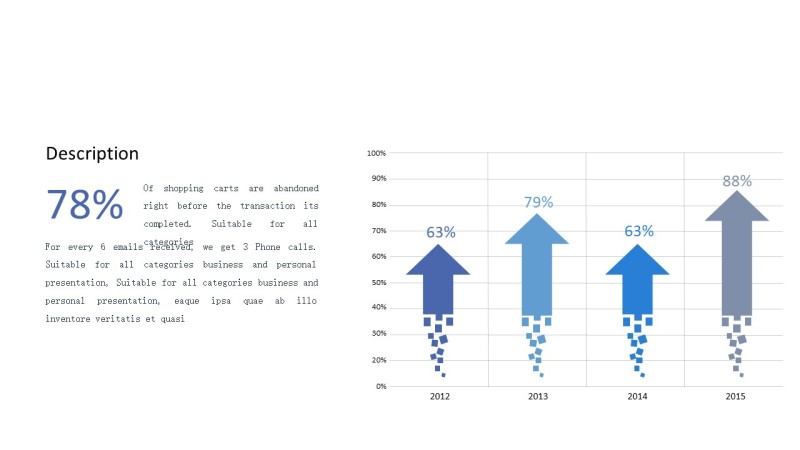 扁平化多彩数据PPT图表-12