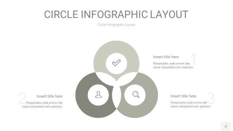 灰色圆形PPT信息图3