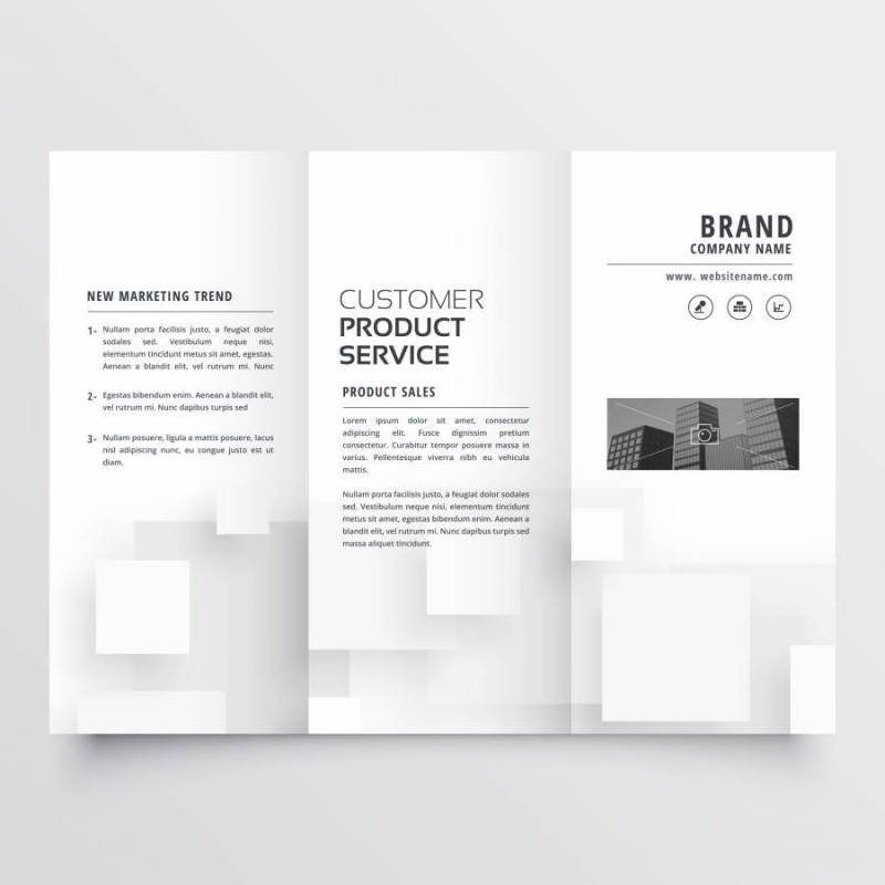 干净最小的白色灯笼宣传册设计模板