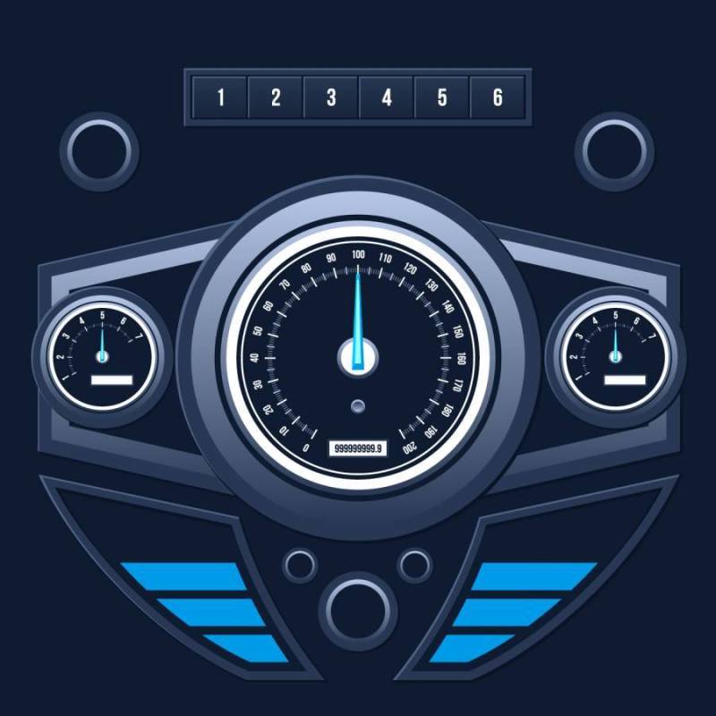 现代汽车仪表板UI矢量