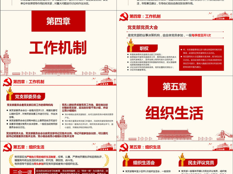 原创2018中国共产党支部工作条例党课PPT-版权可商用