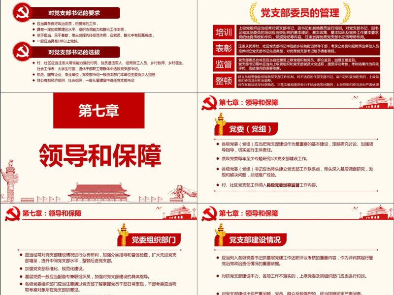 原创2018中国共产党支部工作条例党课PPT-版权可商用