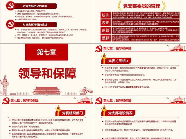 原创2018中国共产党支部工作条例党课PPT-版权可商用