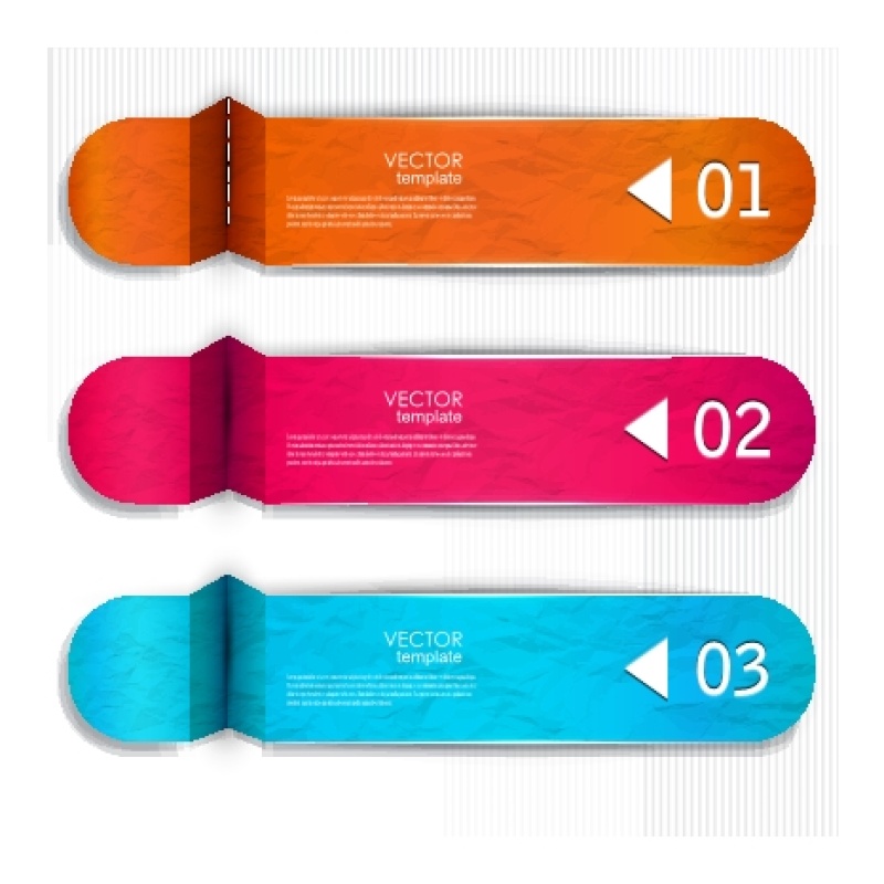 条纹信息图形模板集14