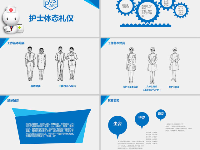 医院医学医疗护士病人护理礼仪培训PPT模板