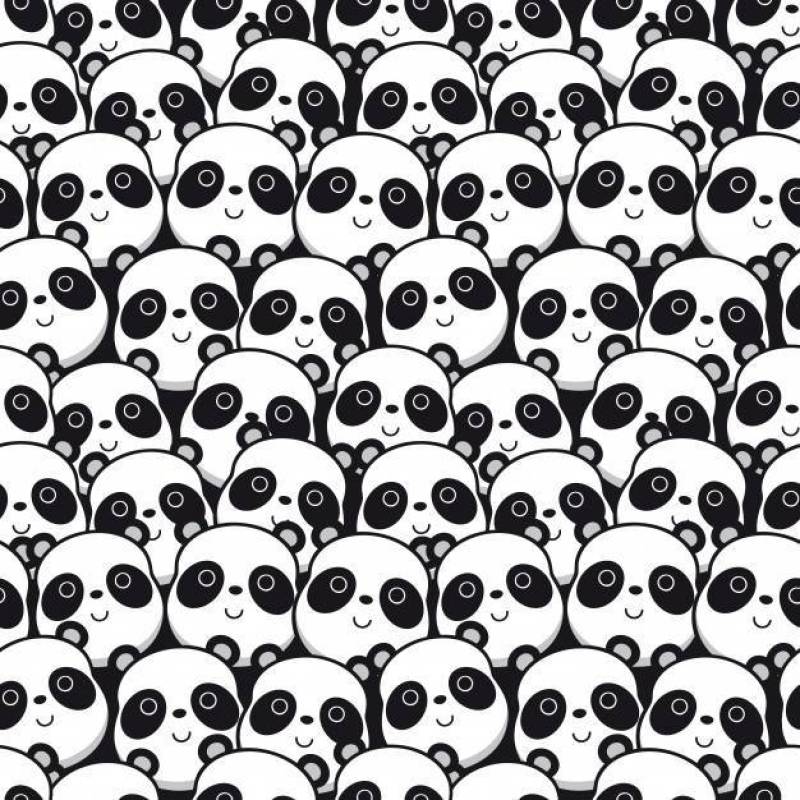 Seamless pattern with panda face