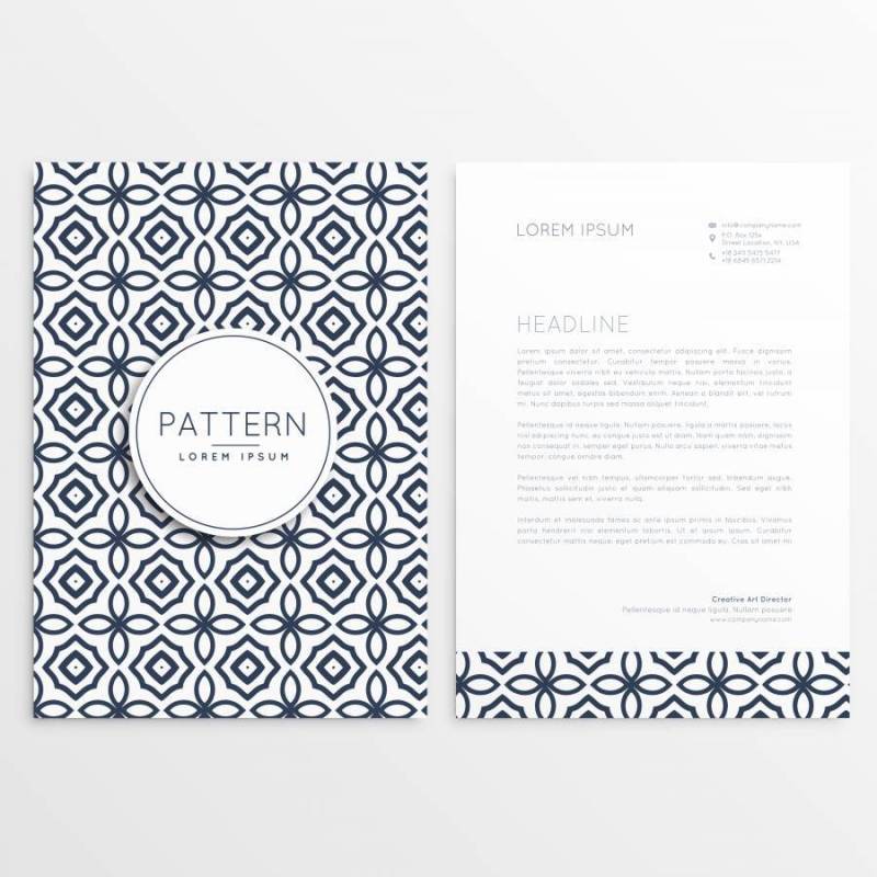 正面和背面的信头设计与图案形状