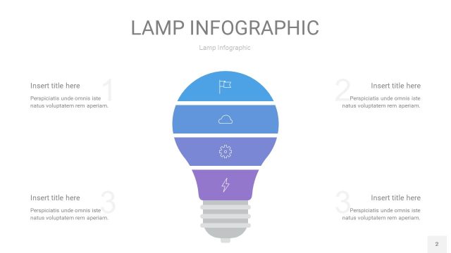 紫蓝色创意灯PPT信息图2 紫蓝色创意灯PPT信息图2