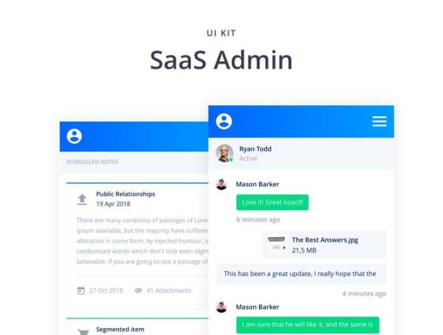 42 SaaS管理仪表板用于Sketch和XD的入门UI屏幕，SaaS Admin Mobile UI Kit