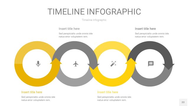 灰黄色时间轴PPT信息图22