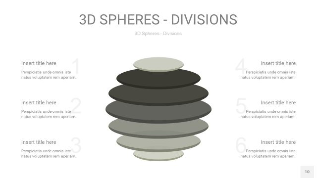 灰色3D球体切割PPT信息图10