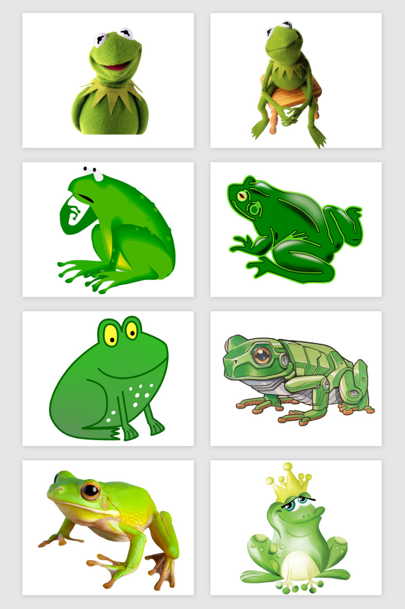 可爱的绿色青蛙PNG免抠素材