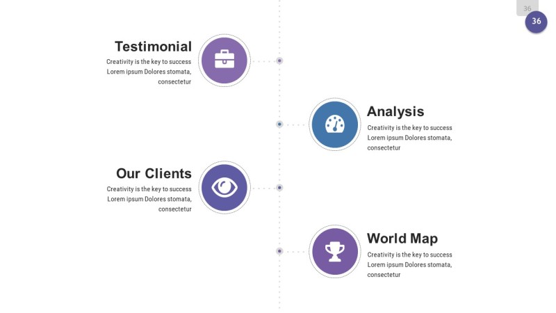 紫色信息可视化PPT图表36