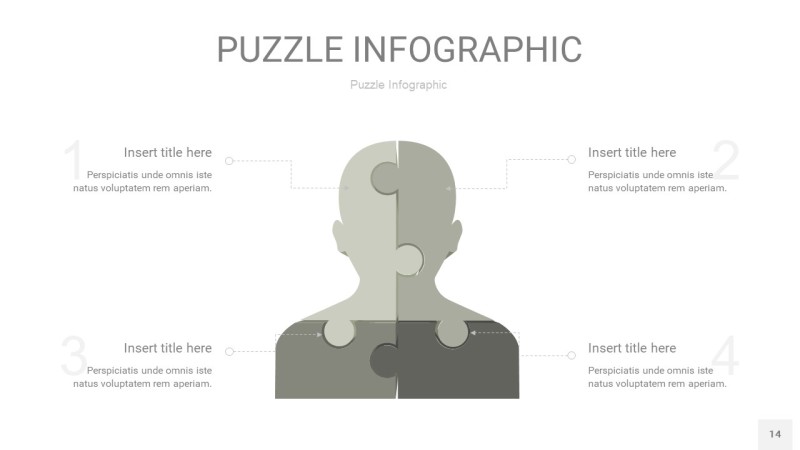 灰色拼图PPT图表14