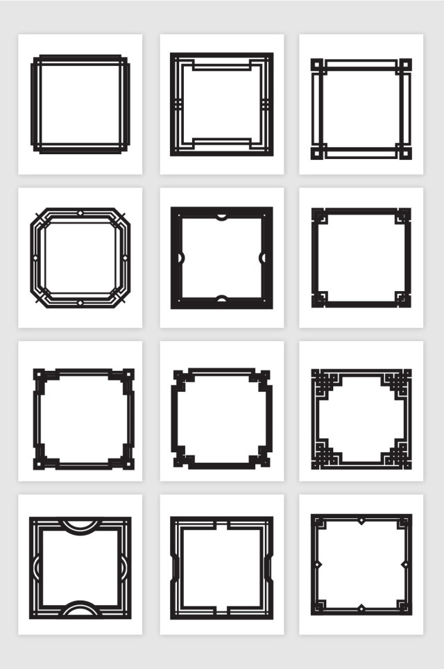 黑色边框矢量素材