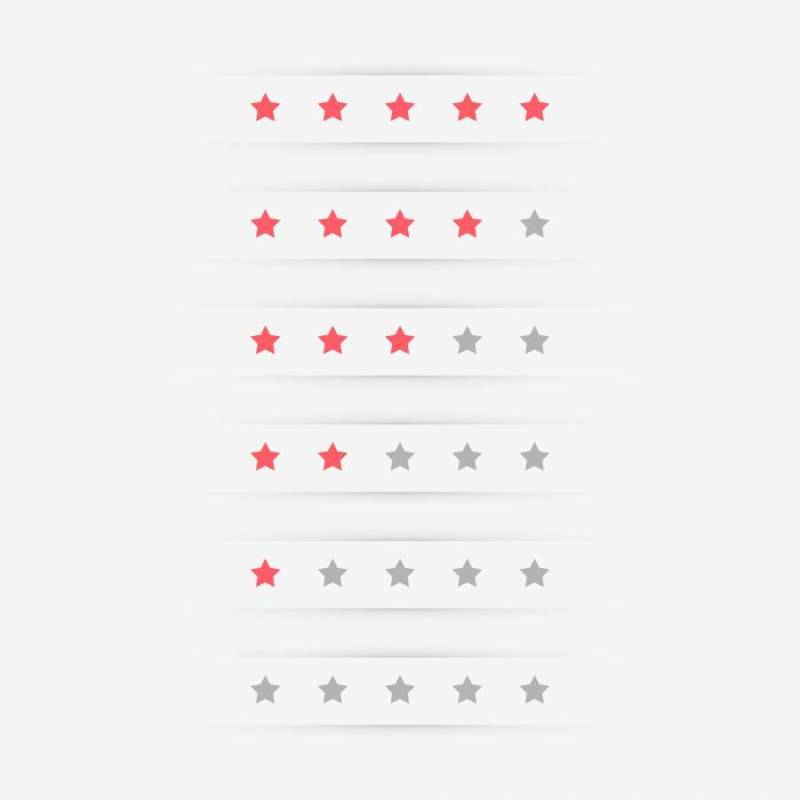 清洁优雅的星级评分标志设计