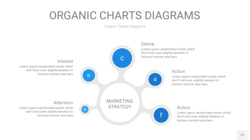 蓝色循环PPT图表17