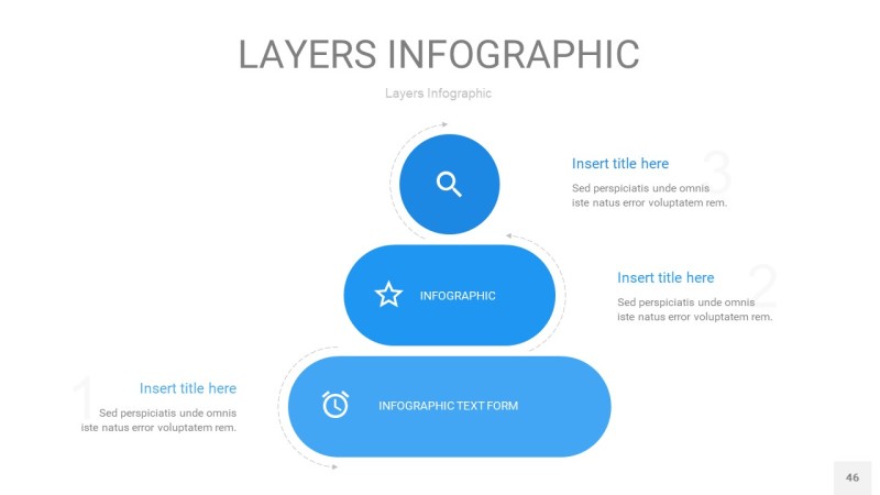 蓝色3D分层PPT信息图46
