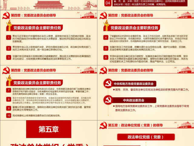 原创学习贯彻解读中国共产党政法工作条例PPT-版权可商用